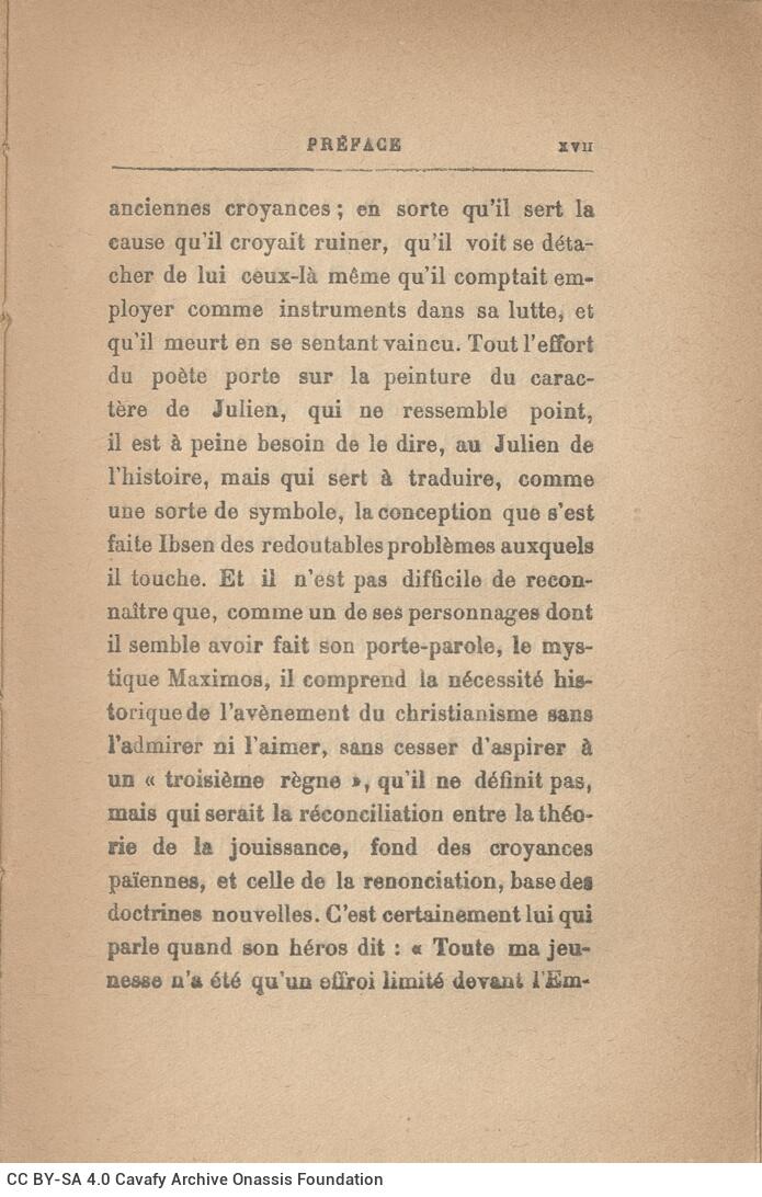 18.5 x 11.5 cm; 6 s.p. + XXVIΙI p. + 279 p. + 3 s.p., on the spine is the price of the book “3 fr. 50”. L. 1 bookplate C